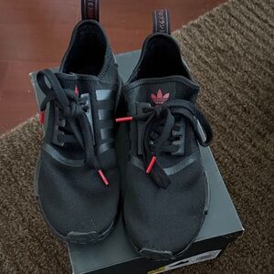 Adidas Black and Red Athletic Shoes